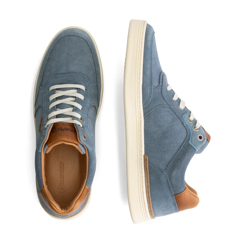 Bromley Herren - Sneaker - Canvas und Wildleder - Blau