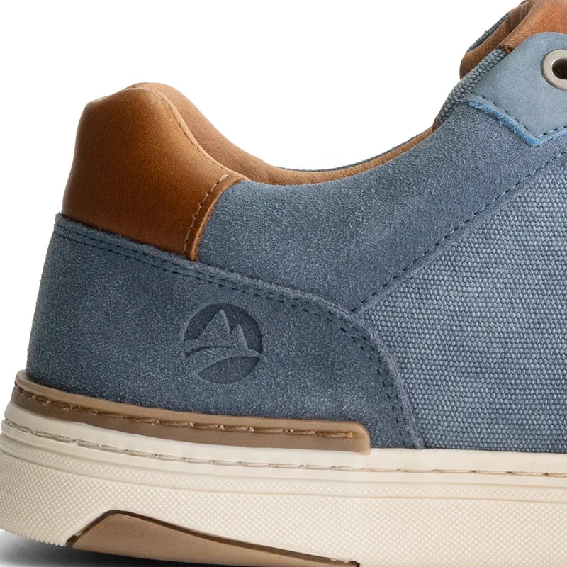 Bromley Herren - Sneaker - Canvas und Wildleder - Blau