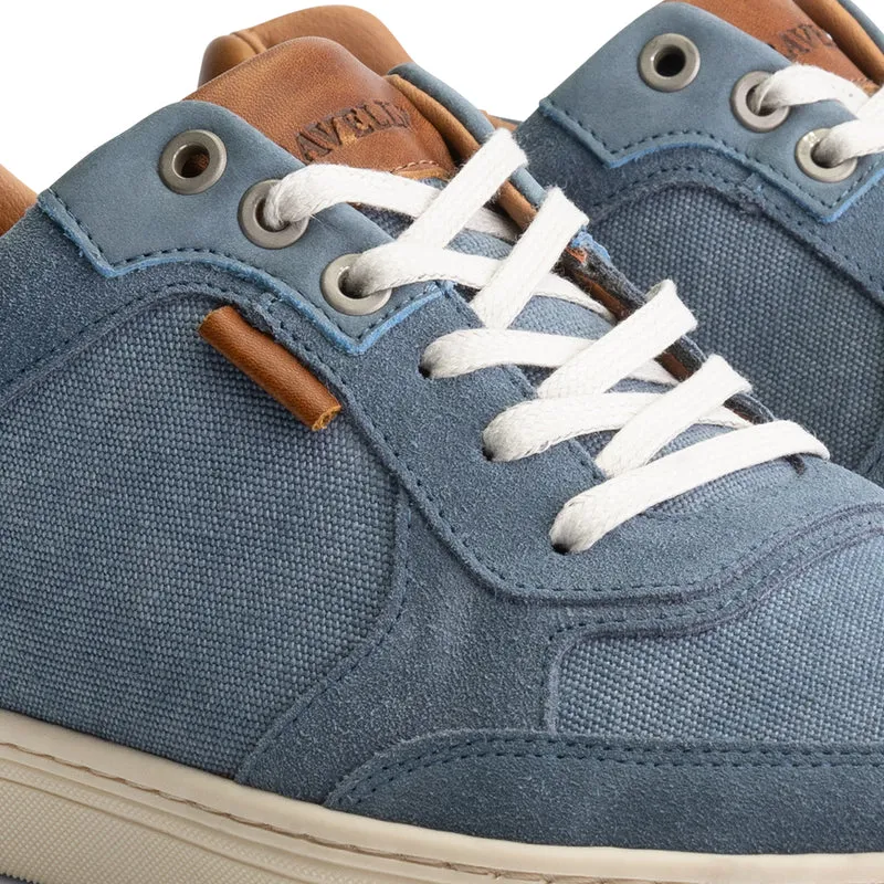 Bromley Herren - Sneaker - Canvas und Wildleder - Blau