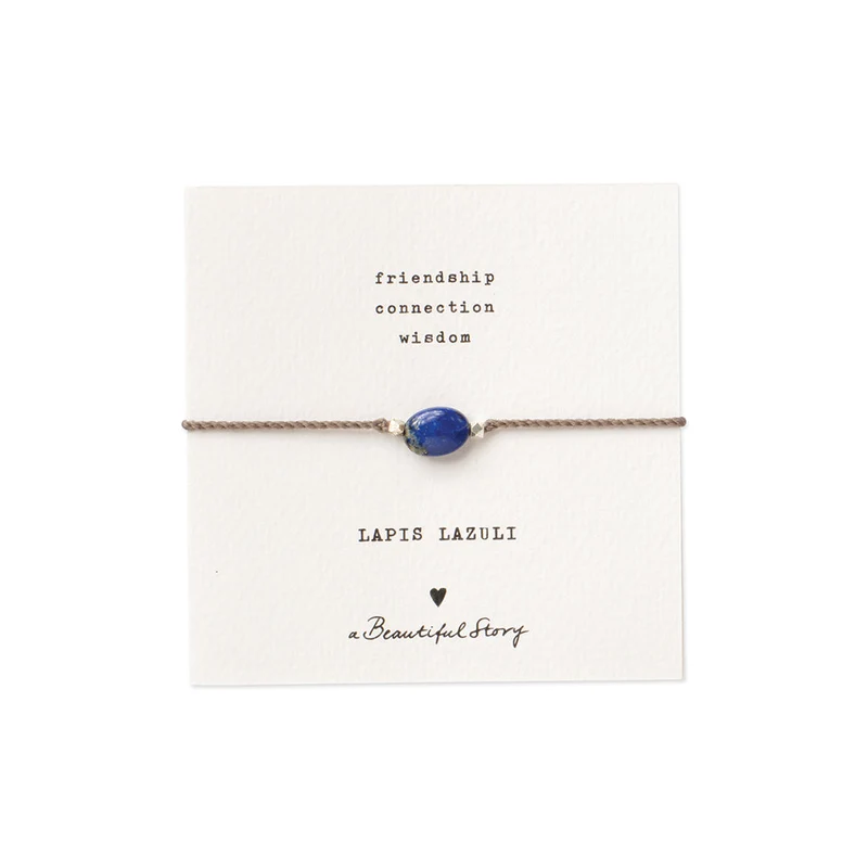 Gemstone Card stříbrný náramek - Lapis Lazuli