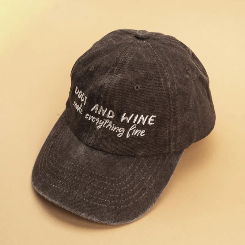 Kšiltovka Dogs & Wine - Hnědá
