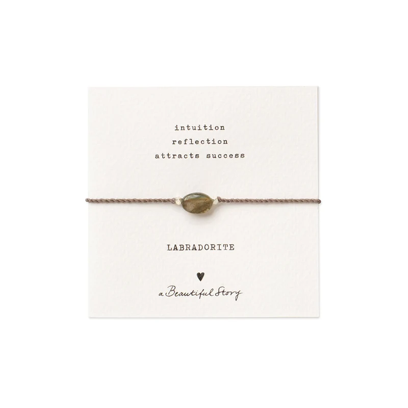 Gemstone Card stříbrný náramek - Labradorit