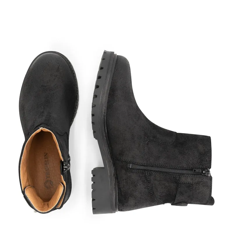 Honefoss Stiefel – Damen-Stiefeletten – Schwarzes Leder