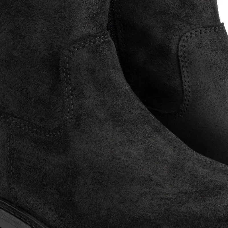 Honefoss Stiefel – Damen-Stiefeletten – Schwarzes Leder
