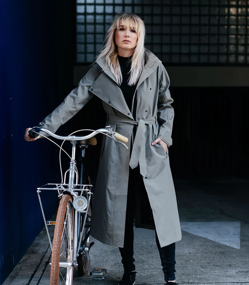 Agu Urban outdoor Trenchcoat long Women Army Green