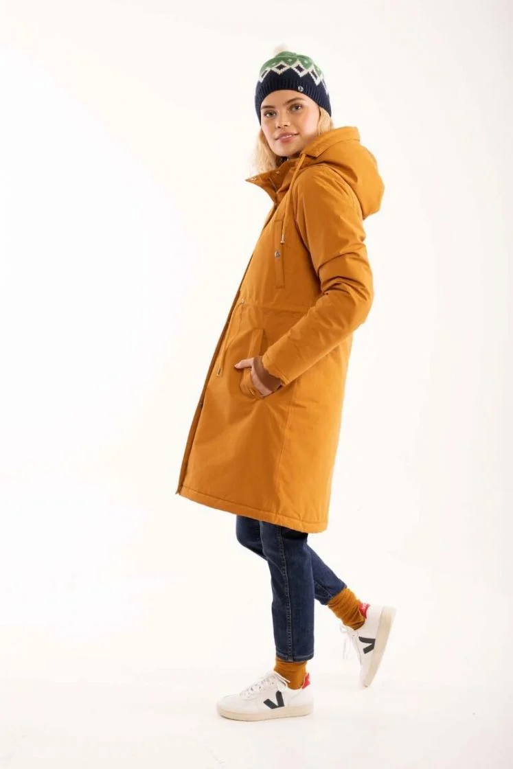 Danefae Winter Regenparka Dames Danenora Mustard