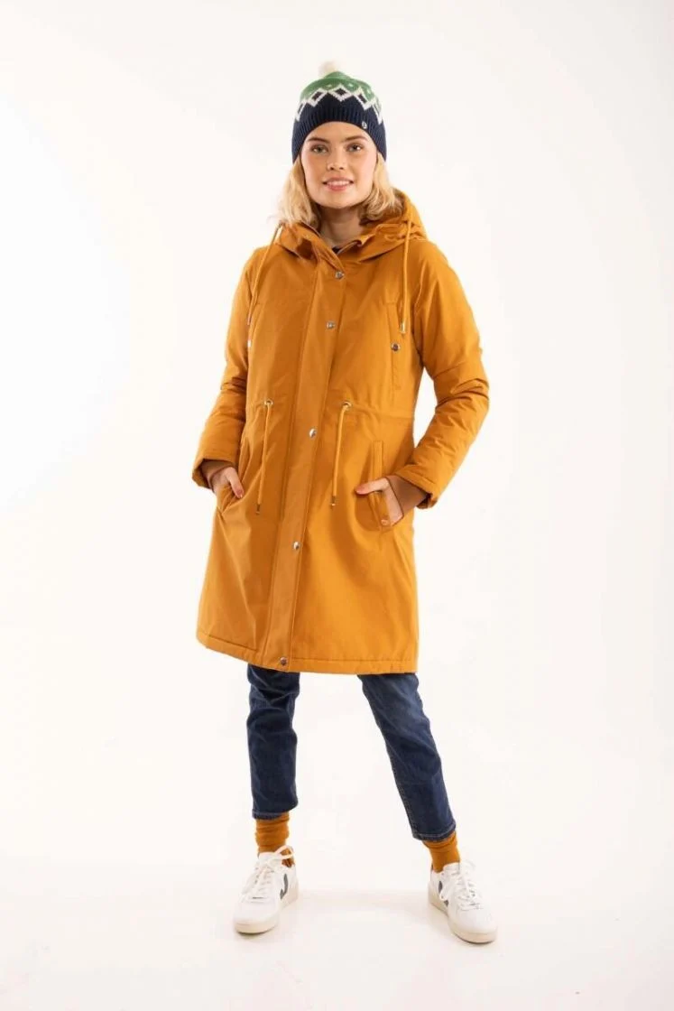 Danefae Winter Regenparka Dames Danenora Mustard