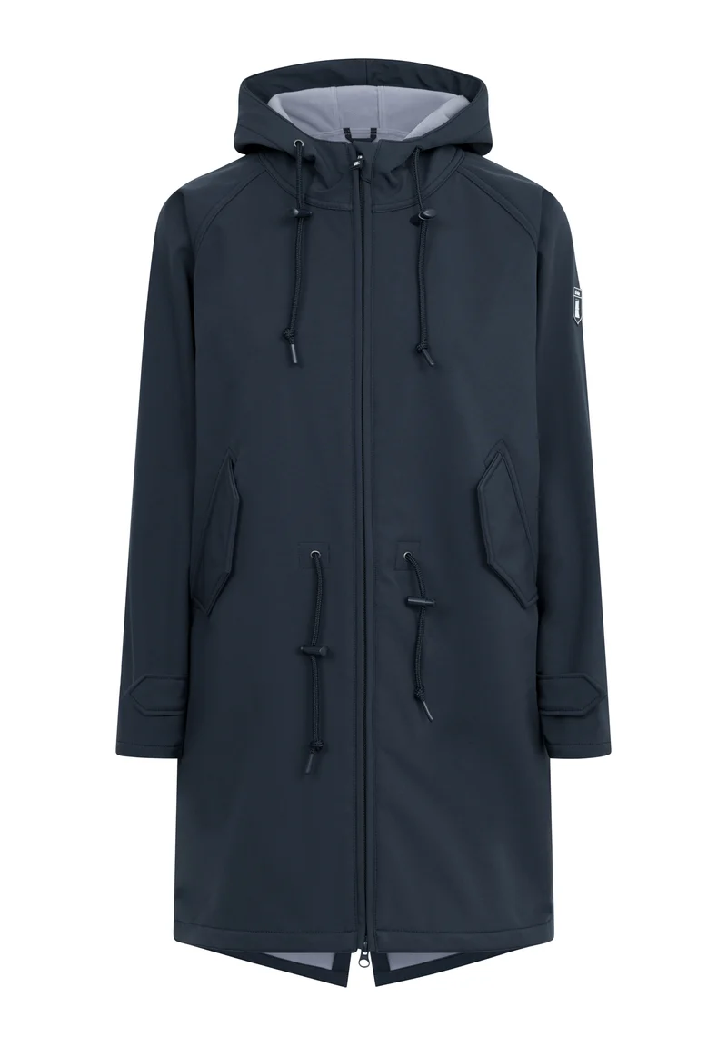 Derbe Regenjas Dames Softshell Friese Island Navy/ Lavendel Grijs