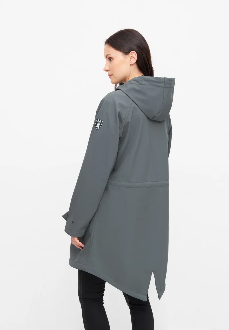 Derbe Regenjas Dames Softshell Friese Island Lava Smoke/ Grijs