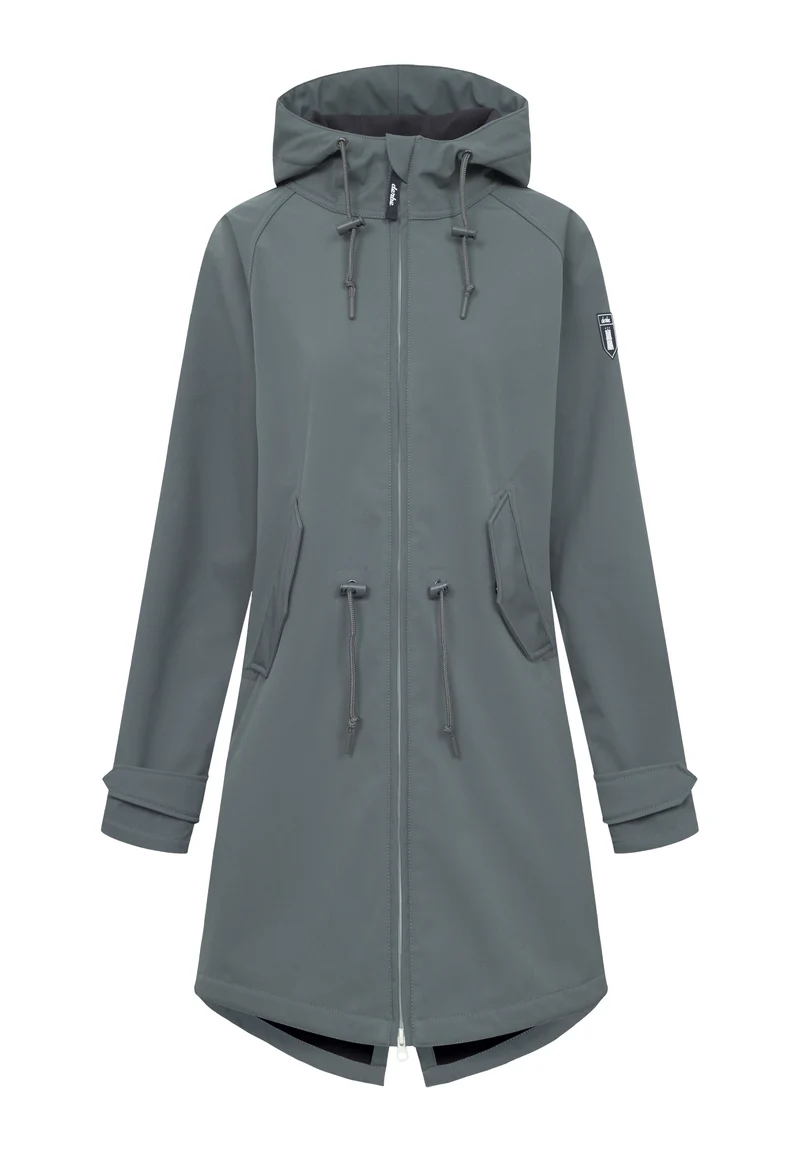 Derbe Regenjas Dames Softshell Friese Island Lava Smoke/ Grijs