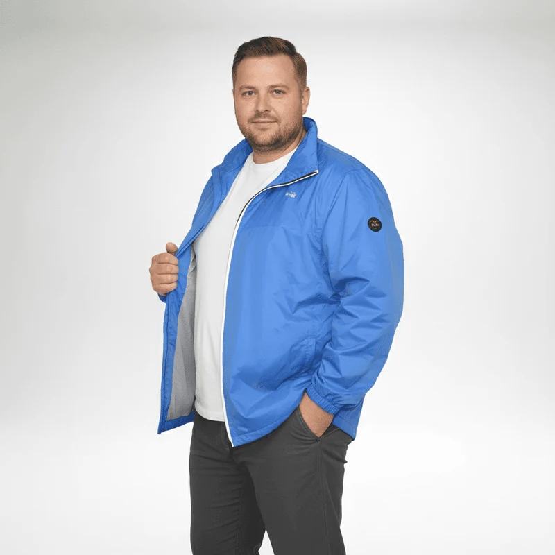 Brigg Regenjacke Herren Übergröße 4XL-10XL Schwarz Blau Marine Funktionsjacke