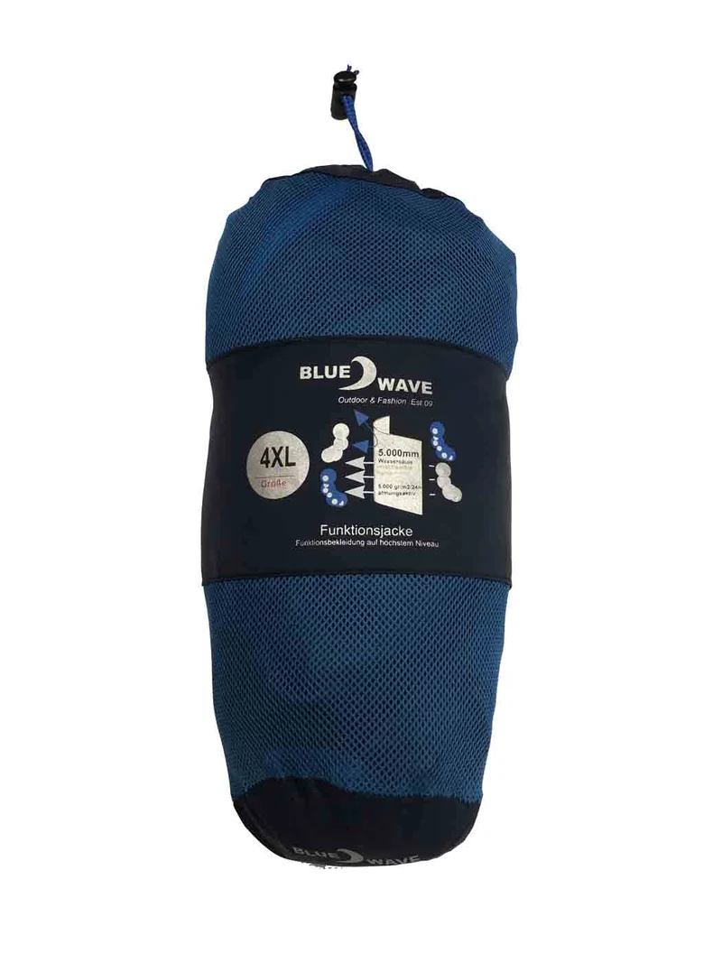 BlueWave Regenjacke Herren Übergröße 4XL-8XL Schwarz Navy Royal Rot wasserdicht