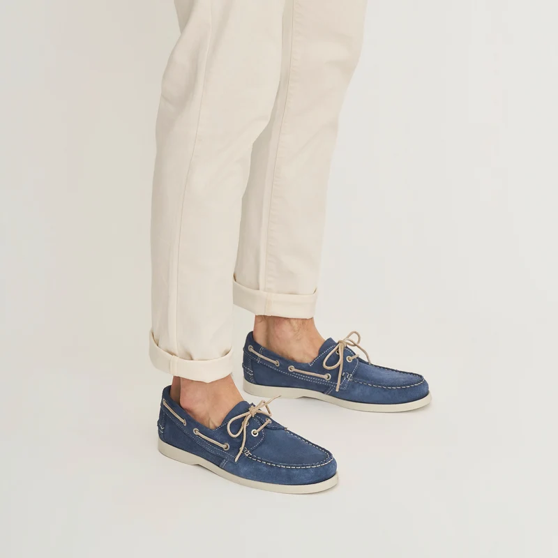 Krokvag Herren - Bootsschuhe - Wildleder - Blau
