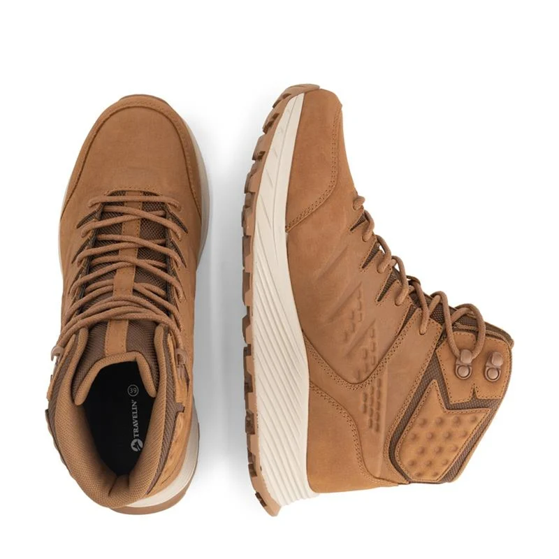 Hobro Damen - Halbhohe Wanderschuhe - Wasserdicht - Cognac