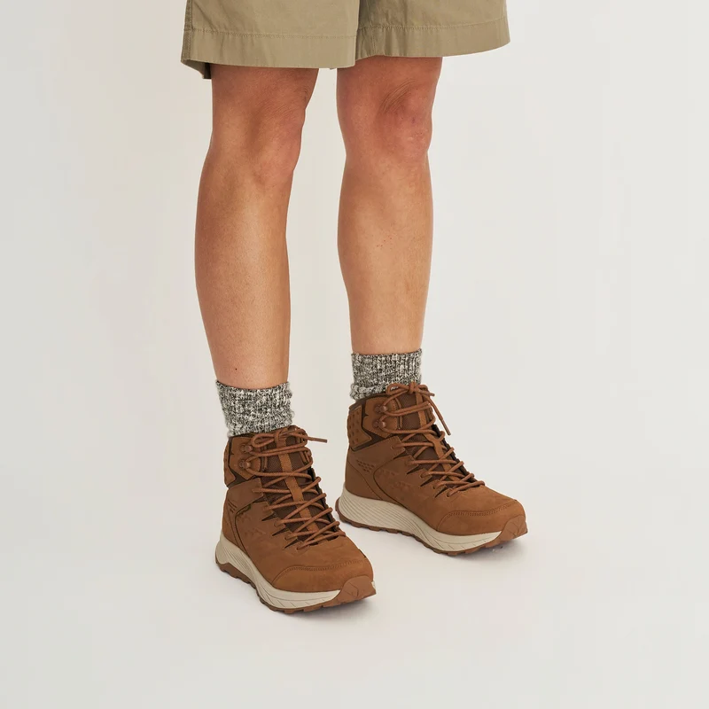 Hobro Damen - Halbhohe Wanderschuhe - Wasserdicht - Cognac