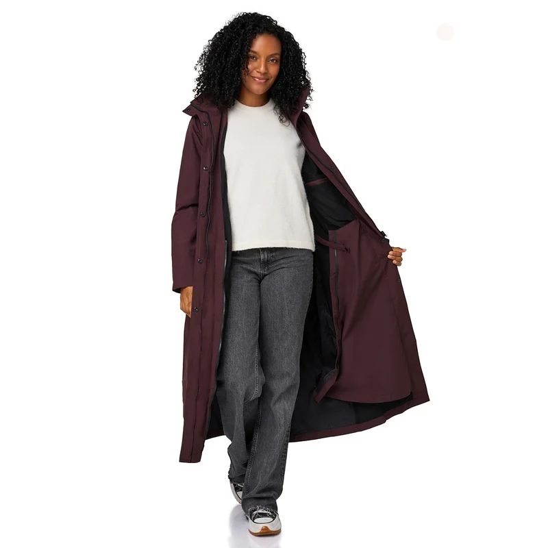 Happy Rainy Days Extra Lange Regenjas Montreal Burgandy Rood