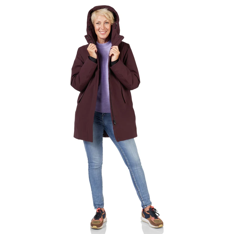 Happy Rainy Days Winterjas Dames Chicago Burgandy *Laatste maten XL en XXL*