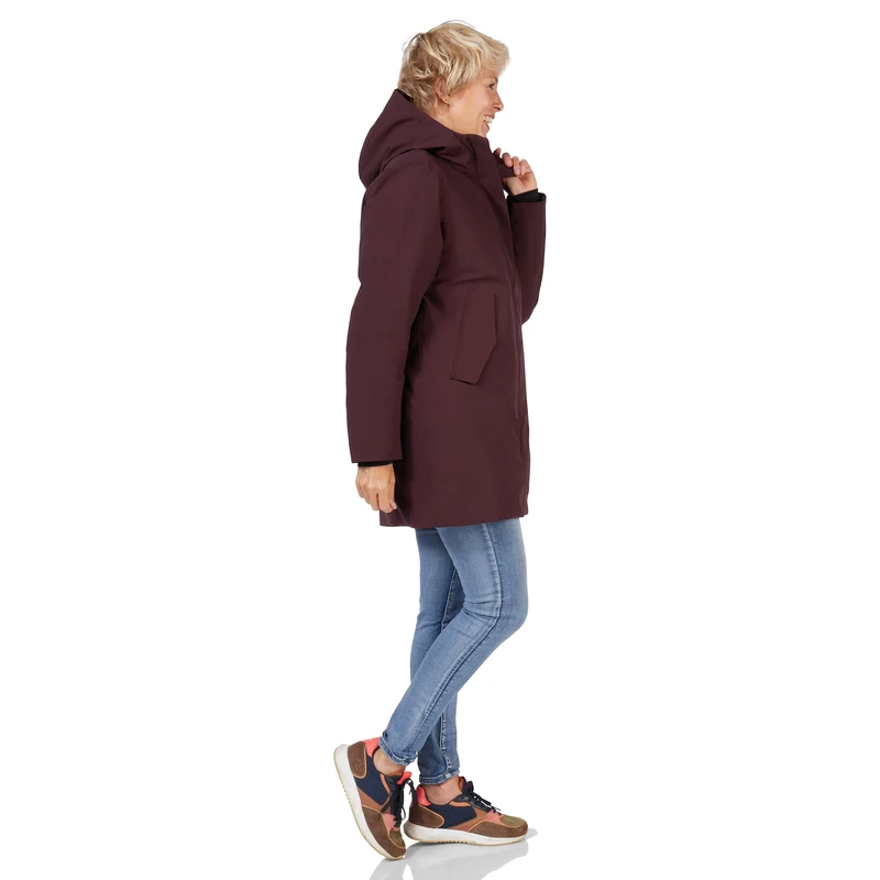 Happy Rainy Days Winterjas Dames Chicago Burgandy *Laatste maten XL en XXL*