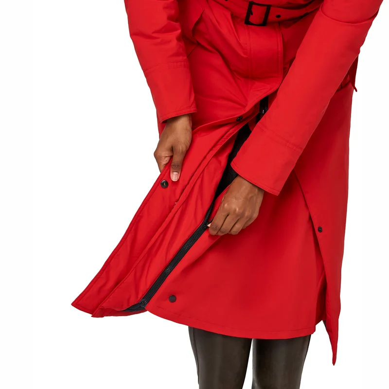 Happy Rainy Days Extra Lange Regenjas Gewatteerd Toronto Rood
