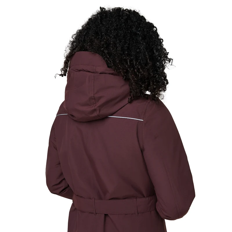 Happy Rainy Days Extra Lange Regenjas Gewatteerd Toronto Burgandy Rood