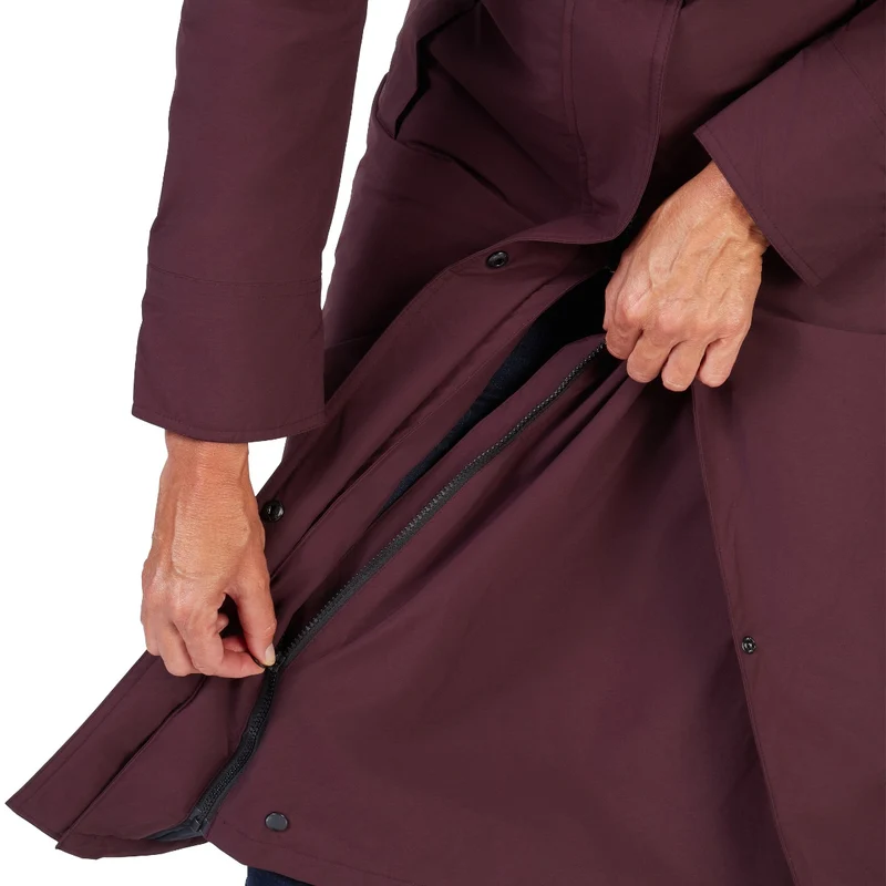 Happy Rainy Days Extra Lange Regenjas Gewatteerd Toronto Burgandy Rood