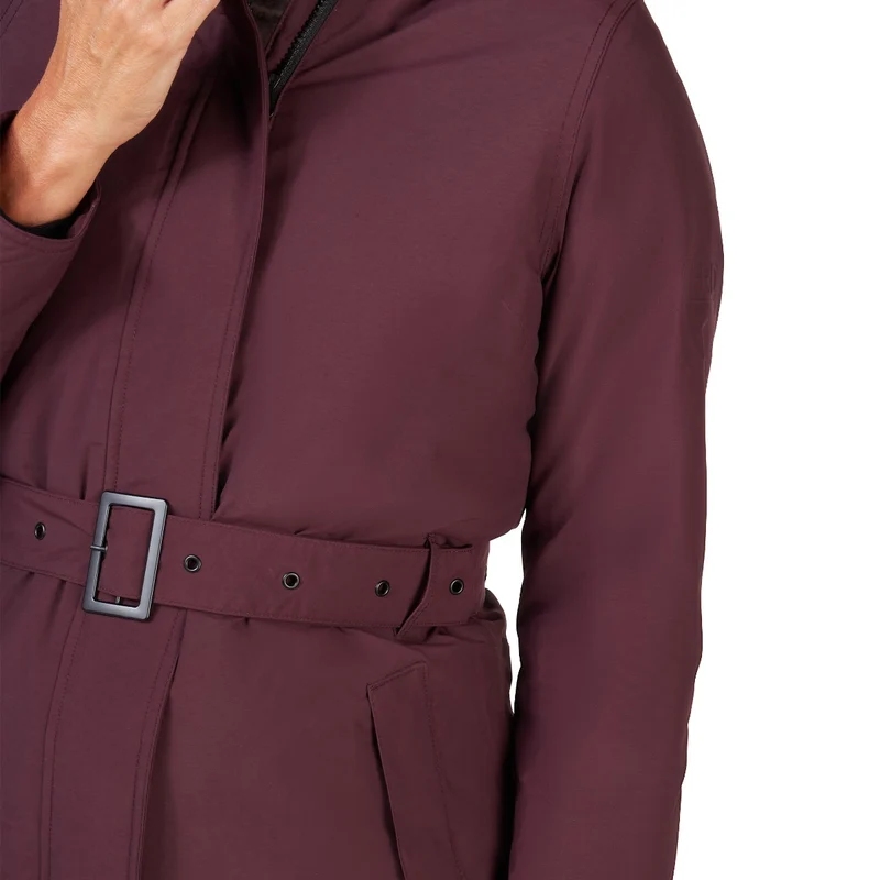 Happy Rainy Days Extra Lange Regenjas Gewatteerd Toronto Burgandy Rood