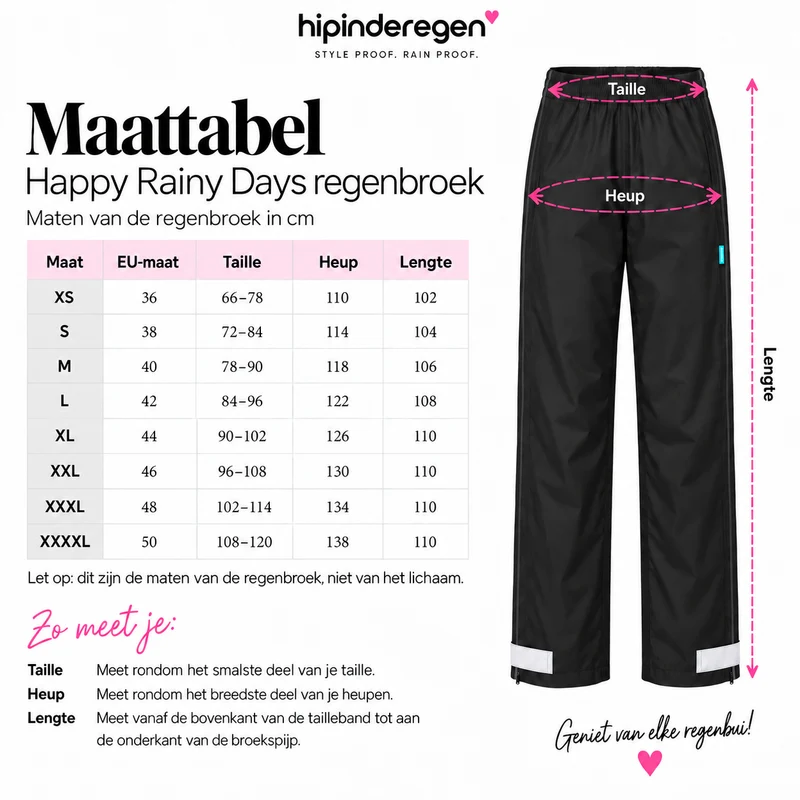 Happy Rainy Days regenbroek dames – navy