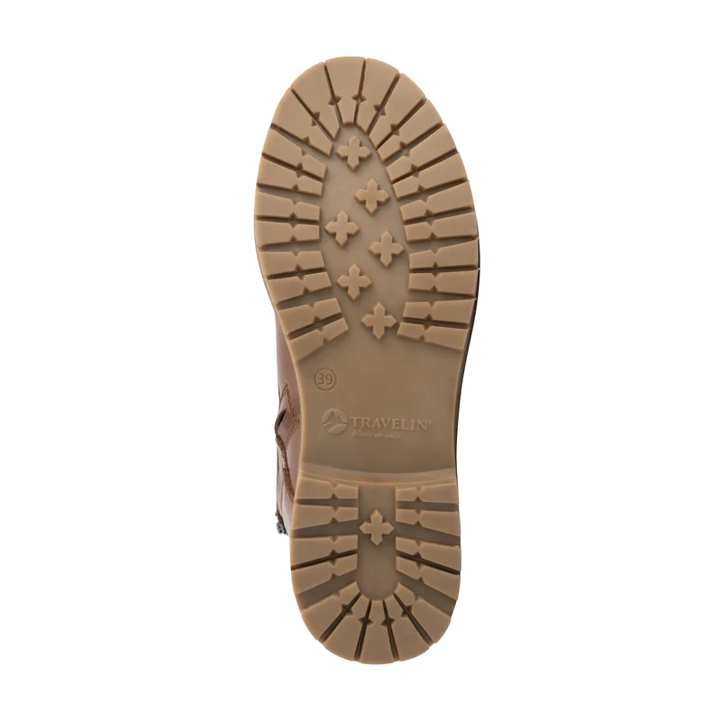 Tronstad Damen - Schnürboots - Wolle gefüttert - Cognac