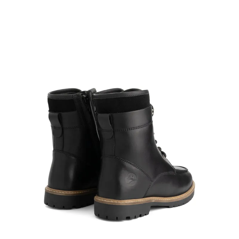 Tronstad Damen - Schnürboots - Wolle gefüttert - Schwarz