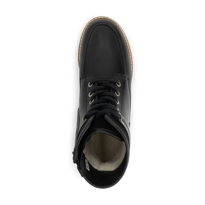 Tronstad Damen - Schnürboots - Wolle gefüttert - Schwarz