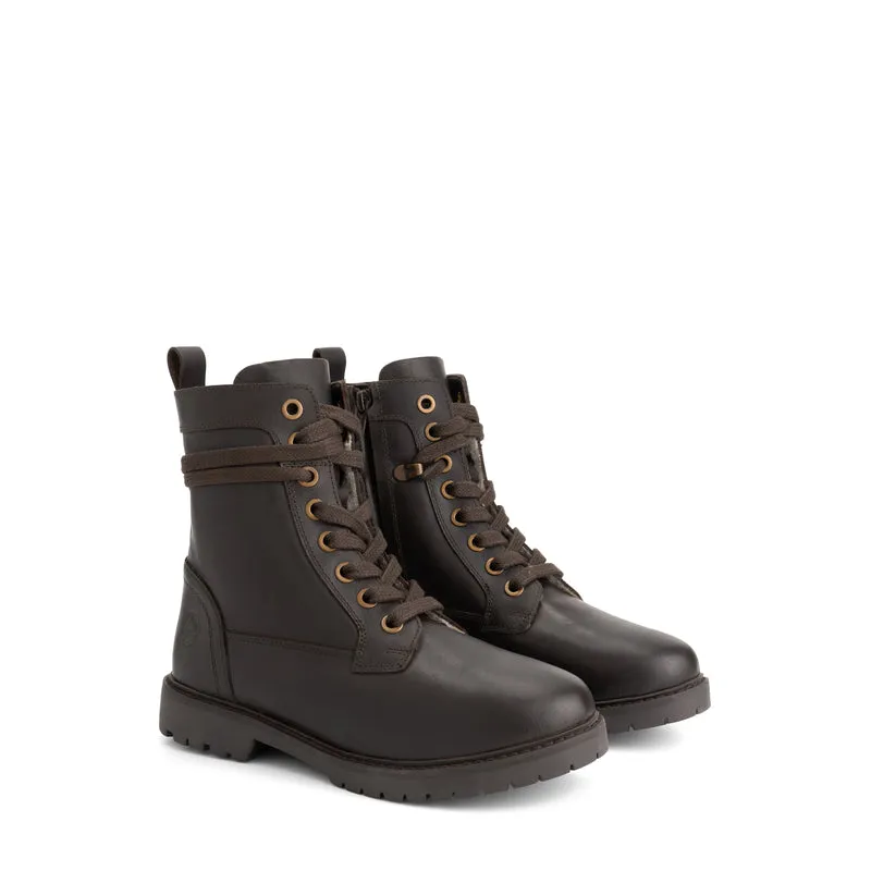 Kafjord Damen - Schnürboots - Wolle gefüttert - Braun