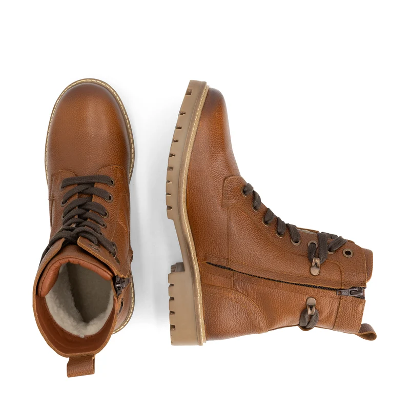 Trongsberg Herren - Schnürboots - Wolle gefüttert - Cognac