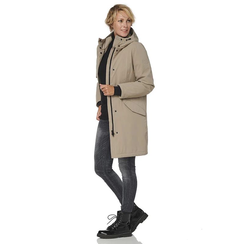 Happy Rainy Days Winterjas Dames Orlando Beige *Laatste maten S, XXL em XXXL*