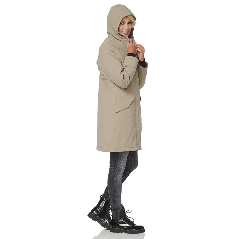 Happy Rainy Days Winterjas Dames Orlando Beige *Laatste maten S, XXL em XXXL*