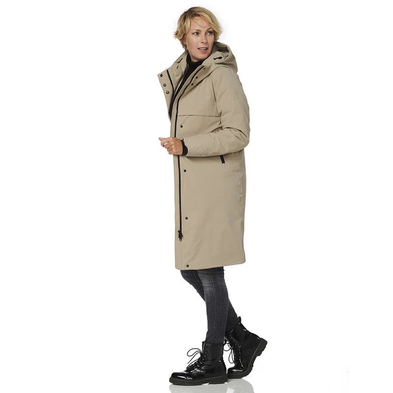Happy Rainy Days Winterjas Dames Boston Beige *Laatste maat XXXL*