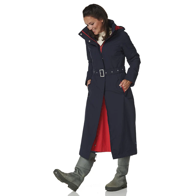 Happy Rainy Days Extra Lange Regenjas Montreal Blauw/Rood