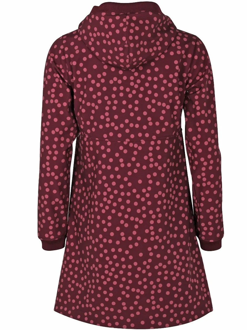 Danefae Softshell Regenjas Dames Bordeaux Stip Line