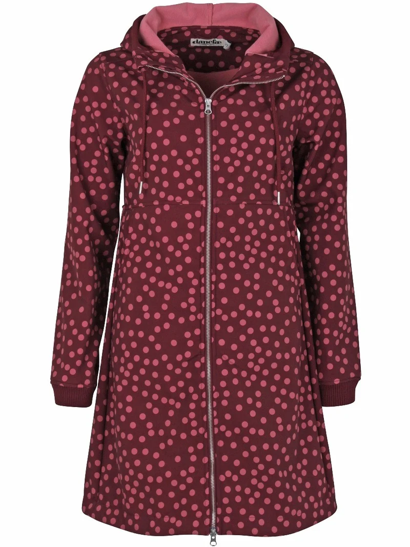 Danefae Softshell Regenjas Dames Bordeaux Stip Line