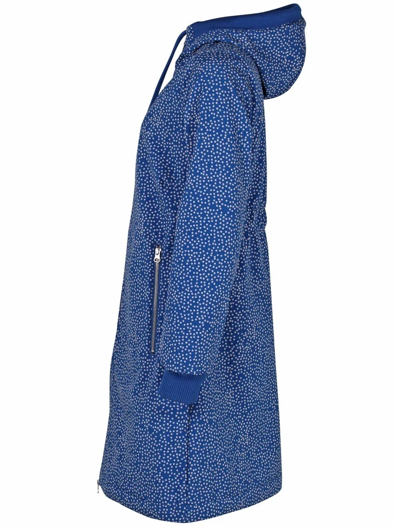 Danefae Sofshell Regenjas Dames Blauw Wit Stip Jane laatste maat XS
