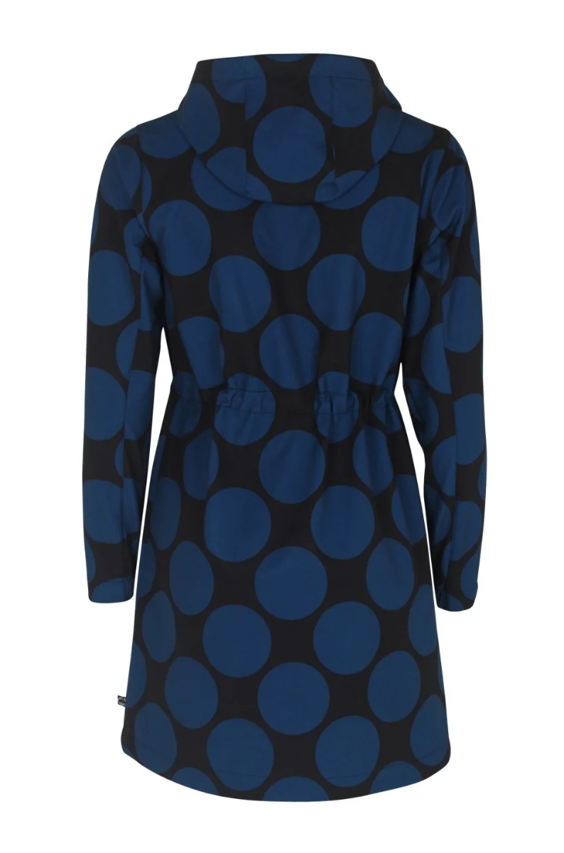 Danefae Marianne Softshell Regenjas Dames Zwart Blauwe Stip Laatste maat XS