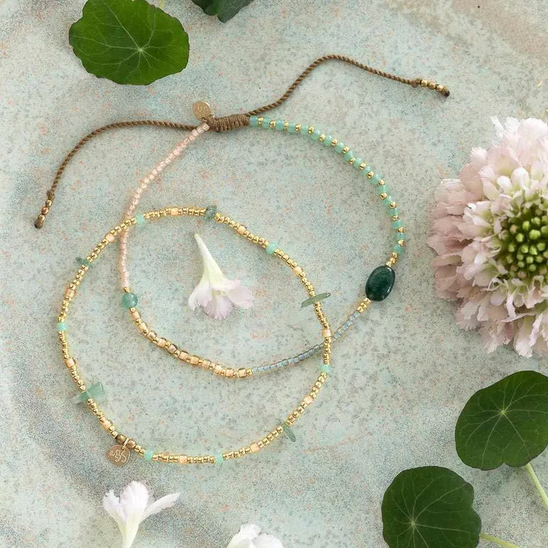 Náramek na nohu Thoughtful - Aventurine