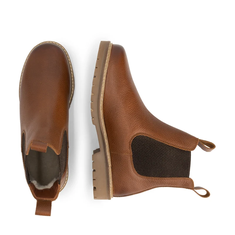 Romstad Damen - Chelsea boots - Wolle gefüttert - Cognac