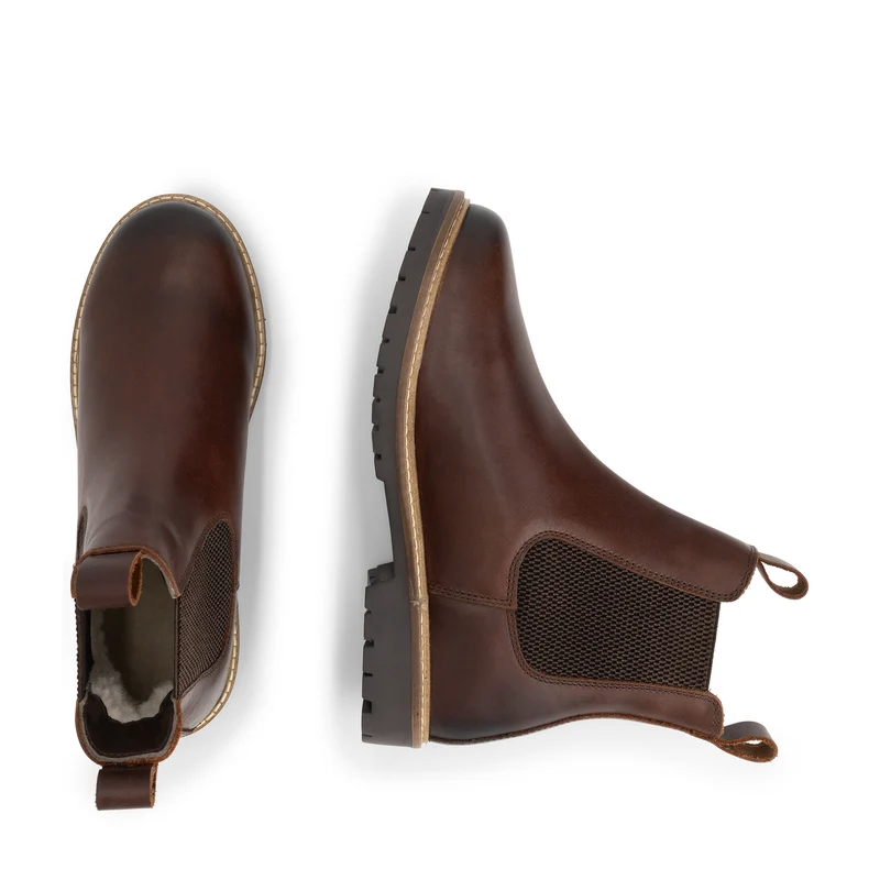 Ringsaker Damen - Chelsea boots - Wolle gefüttert - Braun