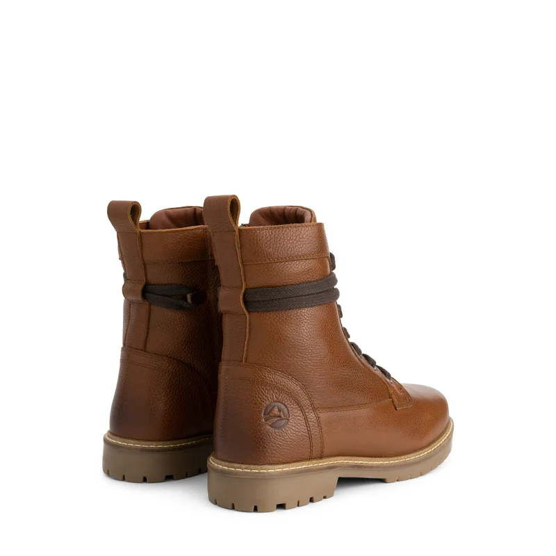 Kongsmark Damen - Schnürboots - Wolle gefüttert - Cognac