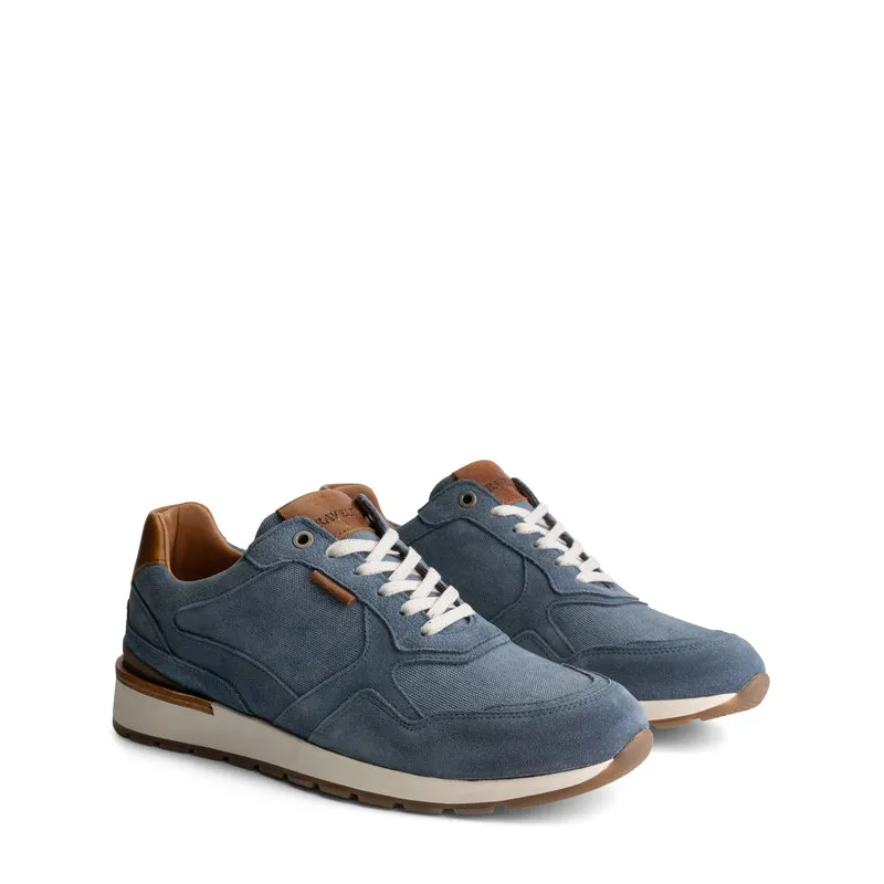 Newberry Herren - Sneaker - Canvas und Wildleder - Blau
