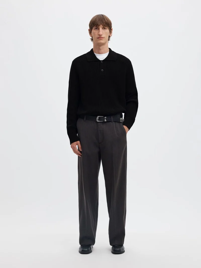 SLMPIM LS KNIT POLO CAMP