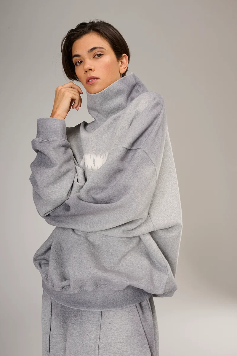 Sweater melange in grey melange