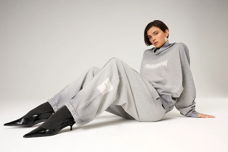 Sweater melange in grey melange