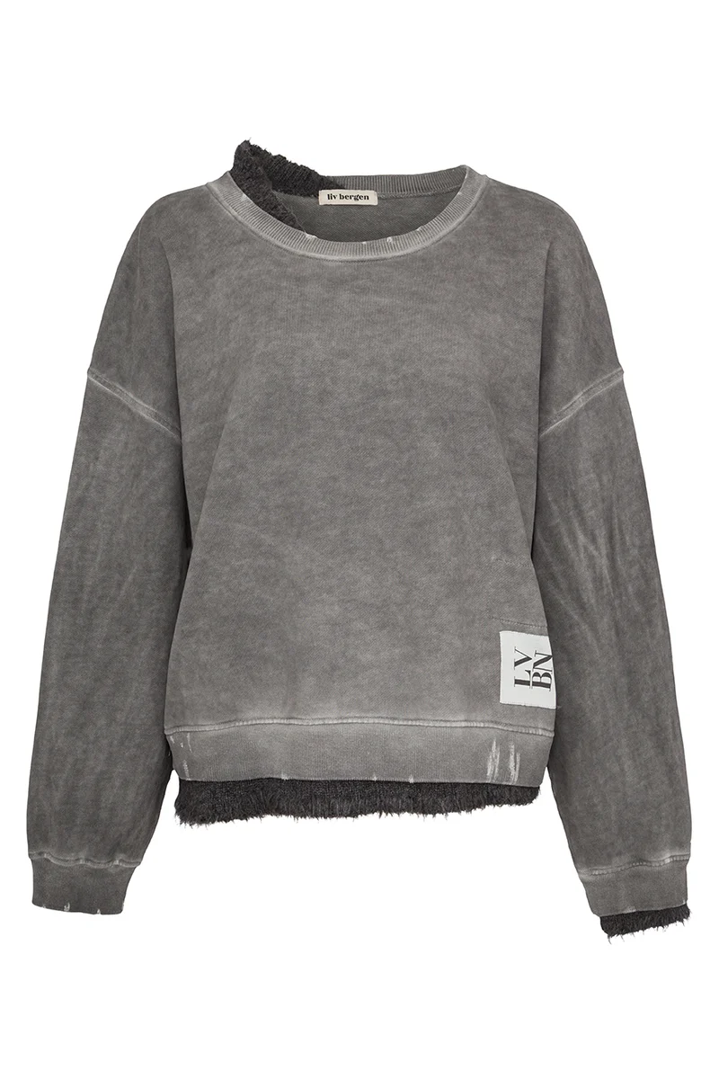 Sweater asymetric in espresso