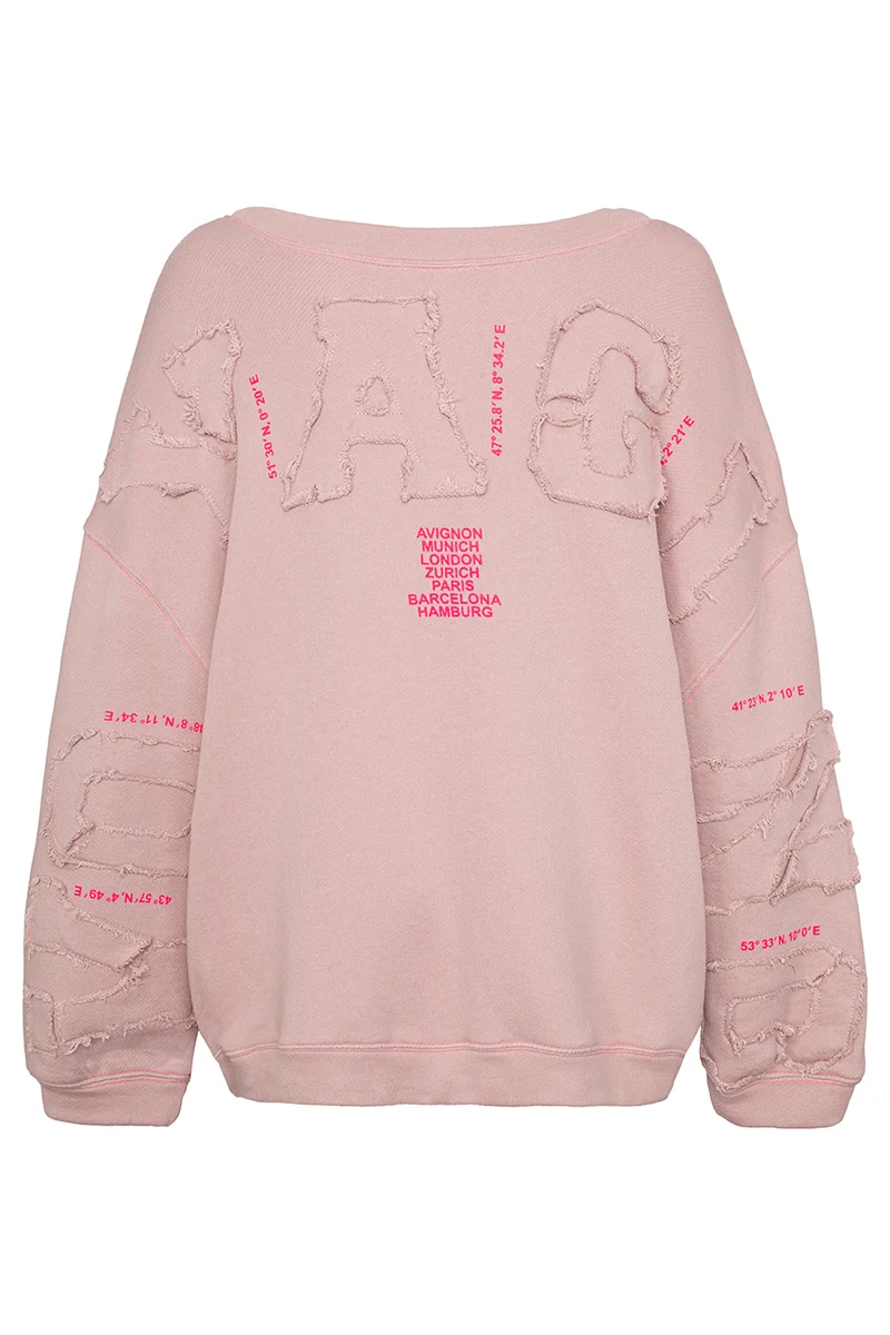 Sweater Voyaging in tea rose